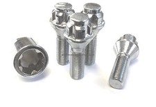 14x1.5 Chrome Cone Conical Seat Lug Bolt Wheel Locks 24mm Most Mercedes Vw Audi 14x1.5 Chrome Cone Conical Seat Lug Bolt Wheel Locks 24mm Most Mercedes Vw Audi