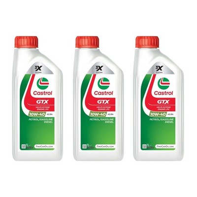 3 Liter Motoröl Auto CASTROL GTX 10W-40 ACEA A3/B4 FIAT MERCEDES RENAULT