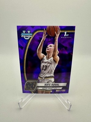 Kate Koval /100 Purple Sapphire 1st 2024-25 Bowman U Chrome SE Notre Dame / LSU