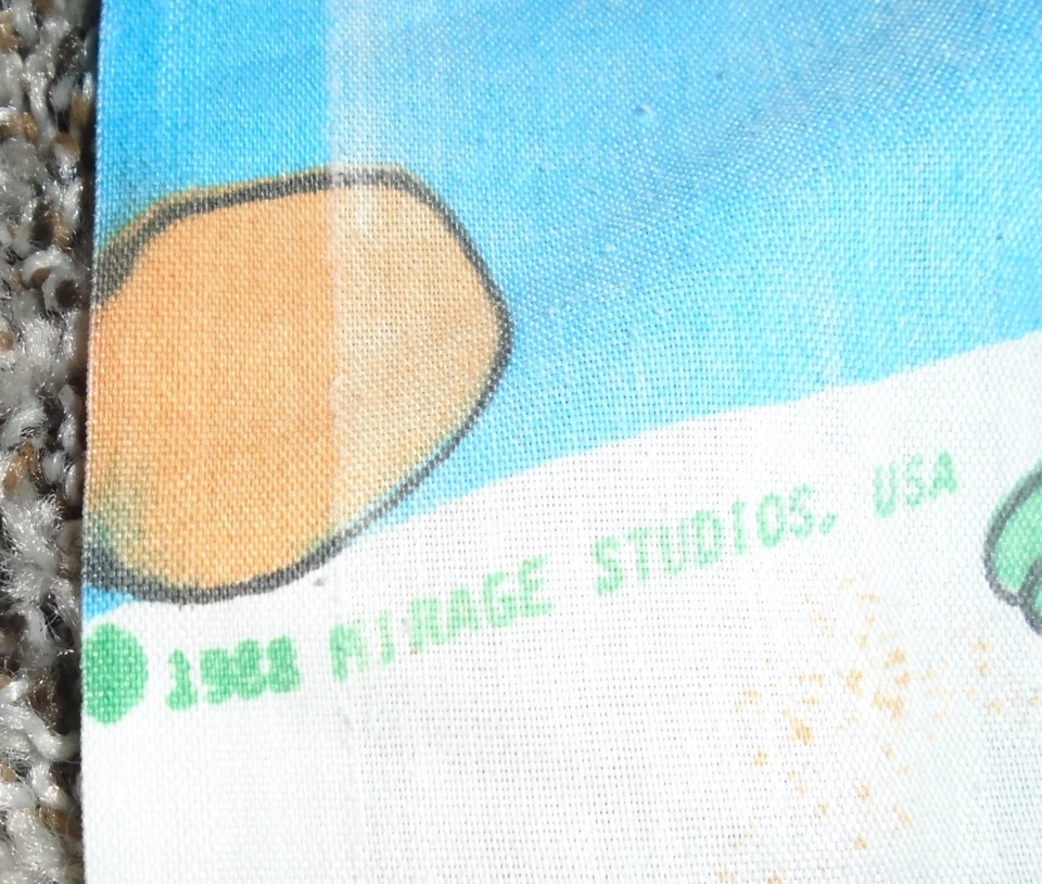 Винтажная полноразмерная простыня 1988 TMNT Twin Flat Teenage Mutant Ninja Turtles - Изображение 4 из 4