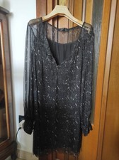 abito nero seta kristina ti