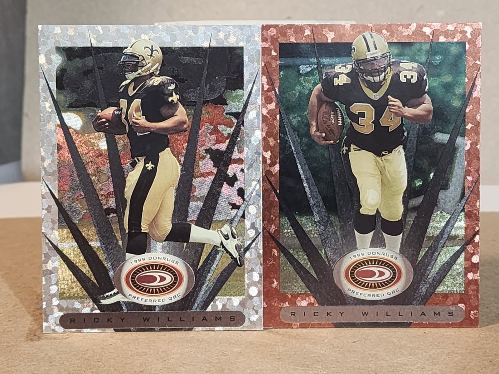 1999 Donruss Preferred QBC Silver #79 & Bronze #43 Ricky Williams