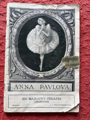 SELTENE ANNA PAVLOVA '' BALLETT PROGRAMM PROGRAMM MELBOURNE 1926 THEATER 44 SEITEN