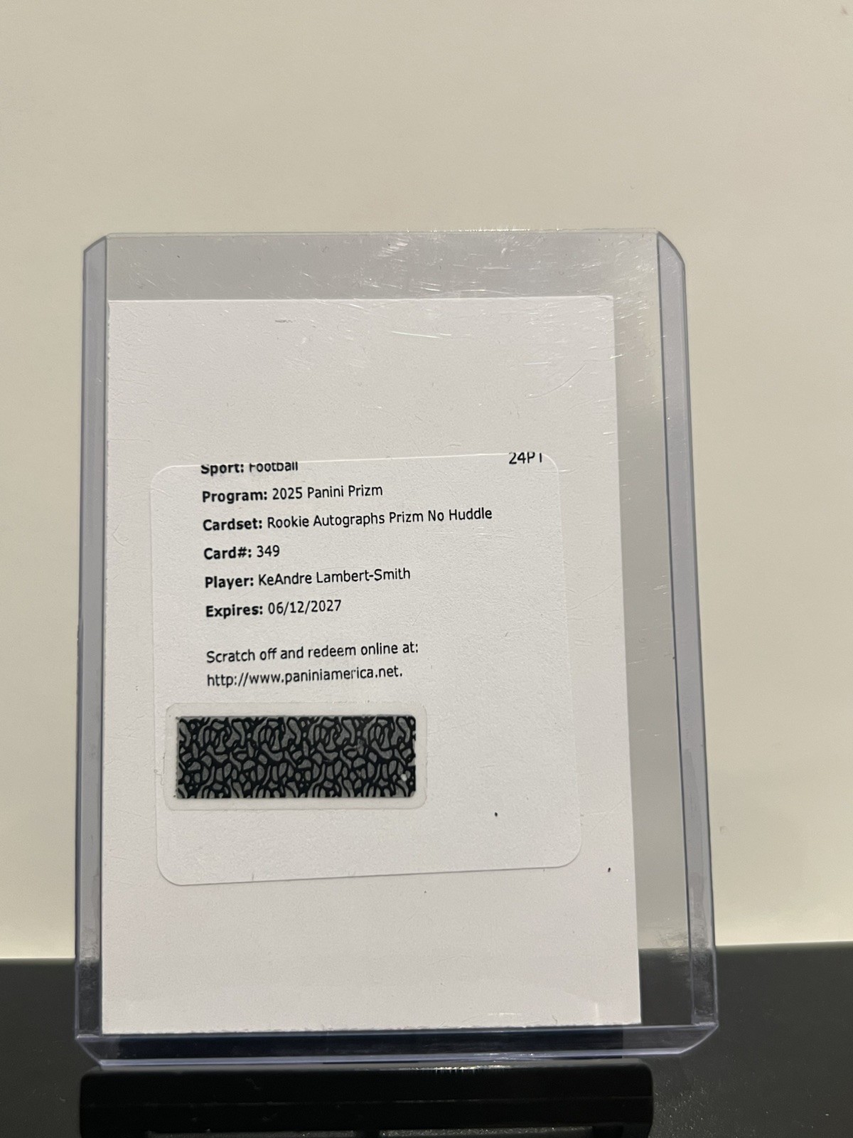 KeAndre Lambert-Smith Panini Prizm #349 Autograph No Huddle