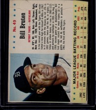 1963 Jell-O Handcut Baseball #49 Bill Bruton, Good (Creases) Sp