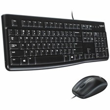 Logitech 920-002565 Keyboard Mouse Desktop Mk120 Wired USB Retail