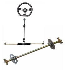 29" Rear Axle Kit Wheel Hub Front Steering Assembly Go Kart Racing Scooter Buggy