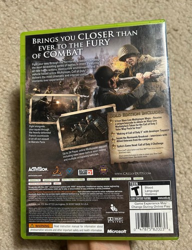 Call of Duty 3 Gold Edition (Microsoft Xbox 360, 2007) Inserts + DVD - Picture 9 of 11