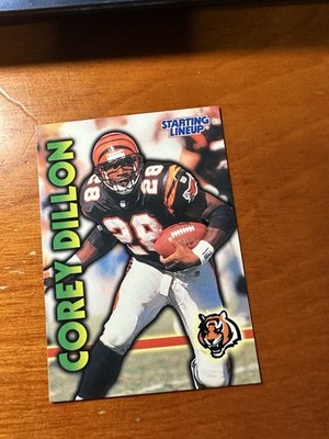 1999 Kenner Starting Lineup Card Corey Dillon Cincinnati Bengals Oddball