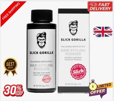 Slick Gorilla 20g Hair Styling Powder Volumizing & Matte Finish Strong Hold UK