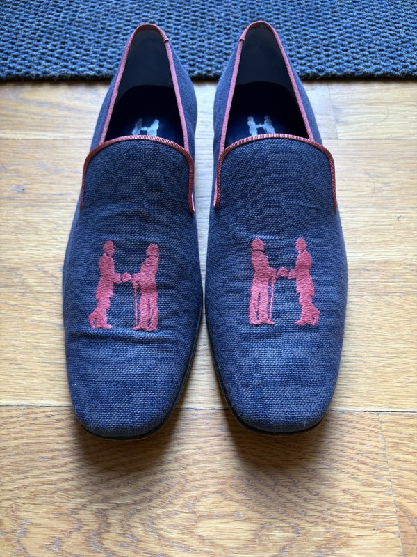 Hadleigh’s Men’s Slippers 11.5 Blue Red