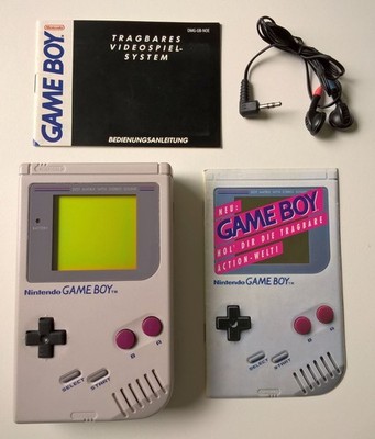 Nintendo Game Boy Classic DMG-01 Grau mit original Kopfhörern DMG-02