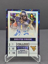 2017 Contenders Draft Picks College Ticket Cracked Ice Shelton Gibson 4/23 AU RC
