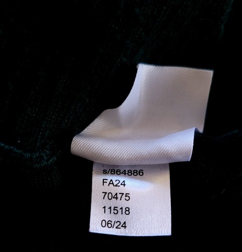 Cable & Gauge 1X Woman Sweater Black White Scalloped 3/4 Sleeve Knit Top - Picture 9 of 13