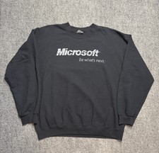 Vintage Microsoft Sweater Mens Large Y2K 2010s Windows 7 Be Whats Next Pullover