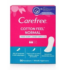 Carefree Daily Pantyliners Cotton Feel Normal Fresh Scent Pack of 56
