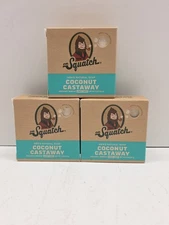 3 Pack! Dr Squatch 5 Oz soap coconut castaway