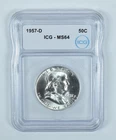 1957-D Franklin Half Dollar MS64 ICG *5293