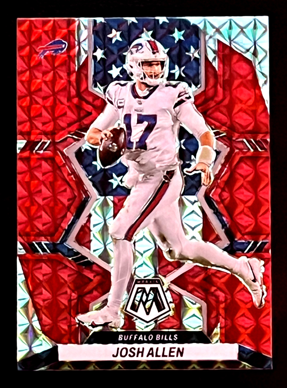 Josh Allen 2022 Panini Mosaic Red Prizm NATIONAL PRIDE Buffalo Bills #253