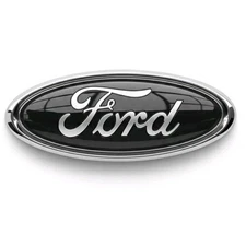 BLACK & CHROME 2005-2014 Ford F150 FRONT GRILLE/ TAILGATE 9 inch Oval Emblem 1PC