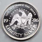 1983 A-Mark Liberty Bell Liberty Silver Eagle 1oz .999 Silver Bullion Round