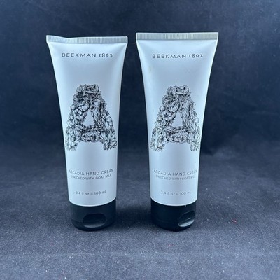 BEEKMAN 1802 ARCADIA HAND CREAM WITH GOAT MILK 3.4 FL OZ - 2 NEW & SEALED TUBES