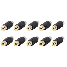 10xRCA Female to Female Jack Plug Coupler Connector Adapter Video Audio Extender