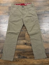 Wrangler ATG All Terrain Gear Mens Cargo Pants Beige Straight Leg 34x30