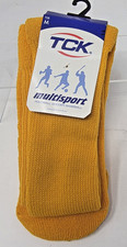 TCK TSRM Multi Sport Athletic Tube Socks Gold Medium Twin City Knitting USA