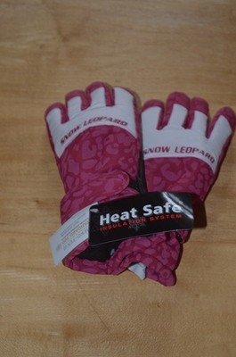 Kinderhandschuhe Snow Leopard  mit Heat Safe, Größe 4,5,  Magenta gefleckt