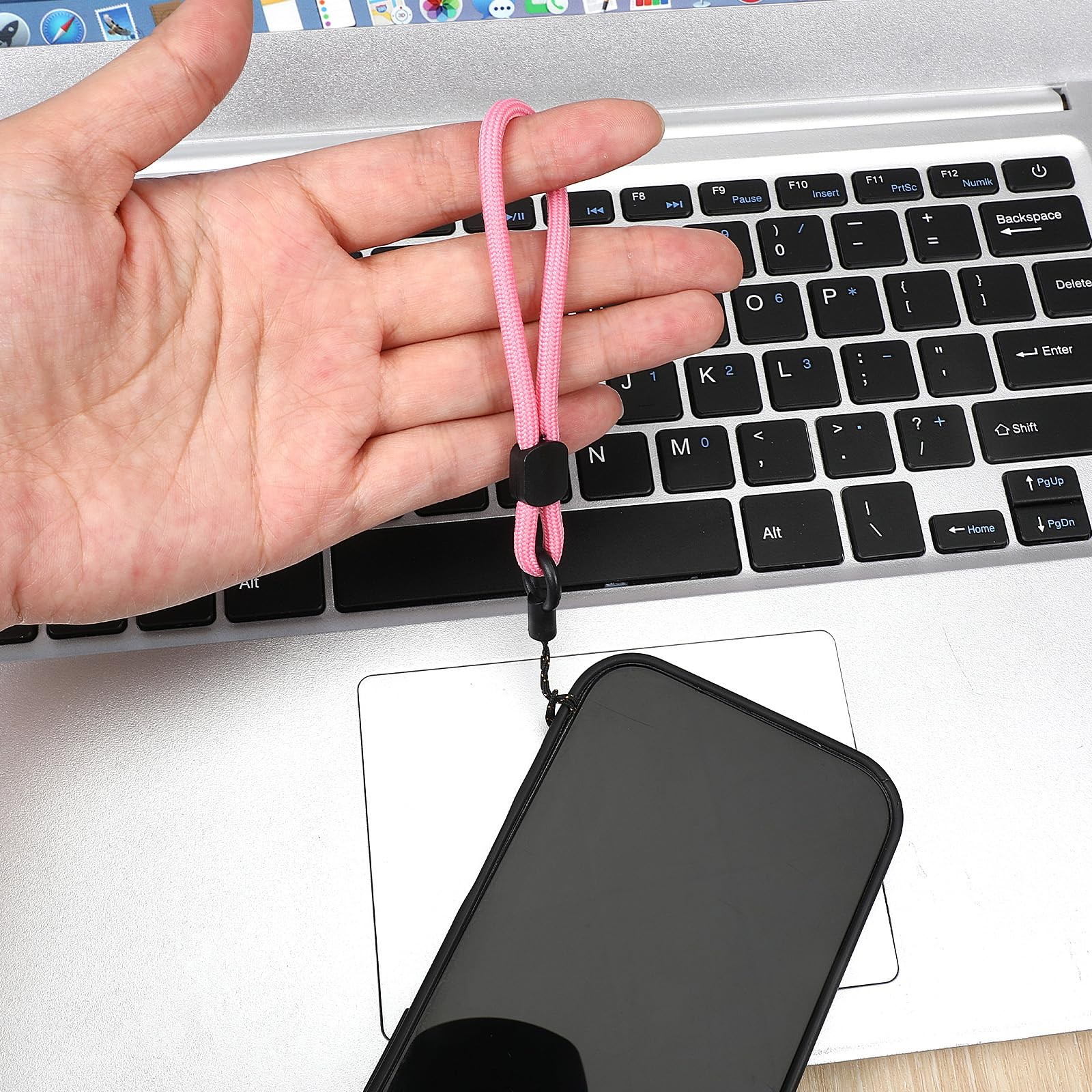 Adjustable Lanyard Wrist Strap Keychain Holder for ID Card Flashlight or Keys