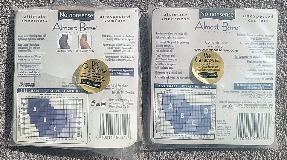 No Nonsense Casi Desnudo 2 Pares Encaje Corte Alto y Puntera Control Bere Nuevas Pantimedias D Foto 2 de 4