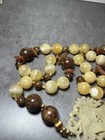 Vintage Chinese Hand Carved Jade Bead Necklace estate sale — photo 4