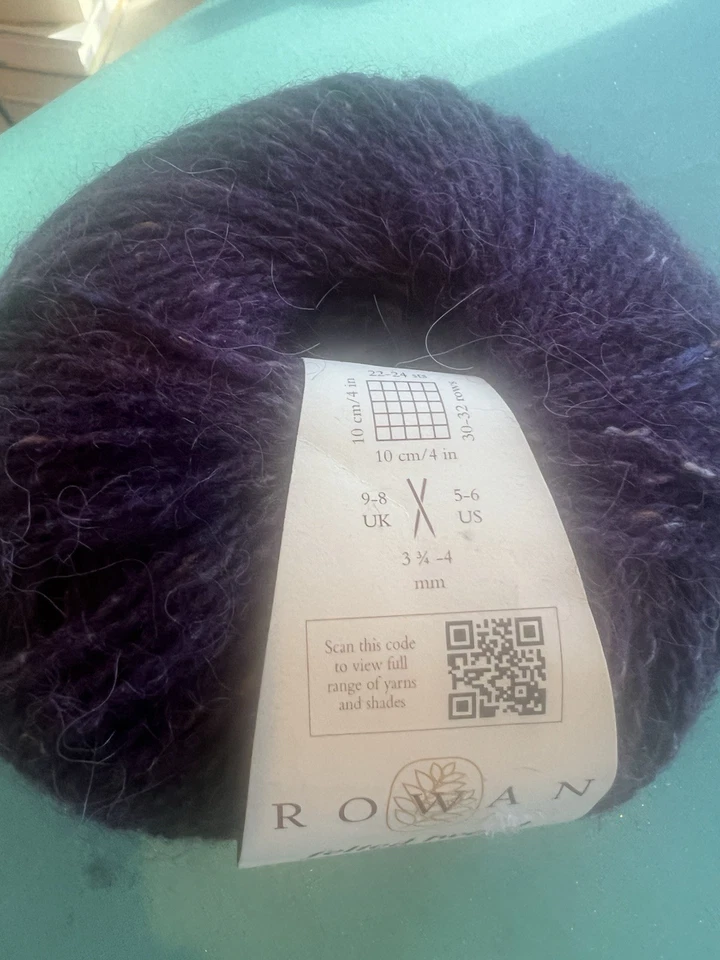 ROWAN FELTED TWEED YARN 3 Balls "151 Bilberry 191 Yards Wool/Alpaca/Viscose - Image 2 of 2