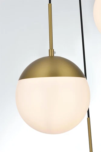 Living District Eclipse 18" Pendant Frosted White Shade In Satin Gold - Picture 4 of 9