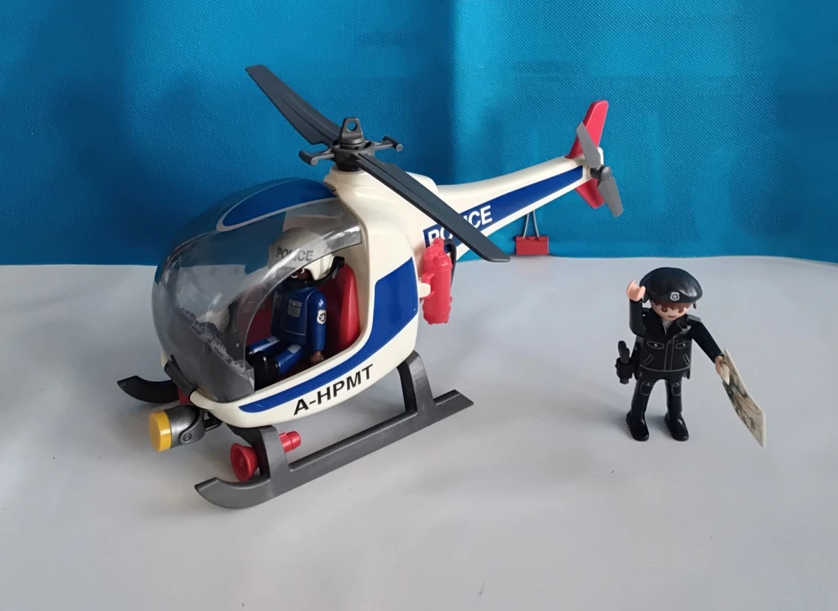 Lot Playmobil Police – Vrac – Véhicules, Motos, Hélicoptère, Figurines, Chien