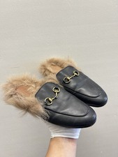Gucci Princetown Jordaan Loafers Fur Lined Slide Mule Horse Bit 36 EU 6 US GM35