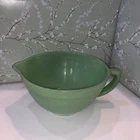 Vintage Jadeite Mixing Batter Bowl Fire King Oven Ware with Pour Spout & Handle