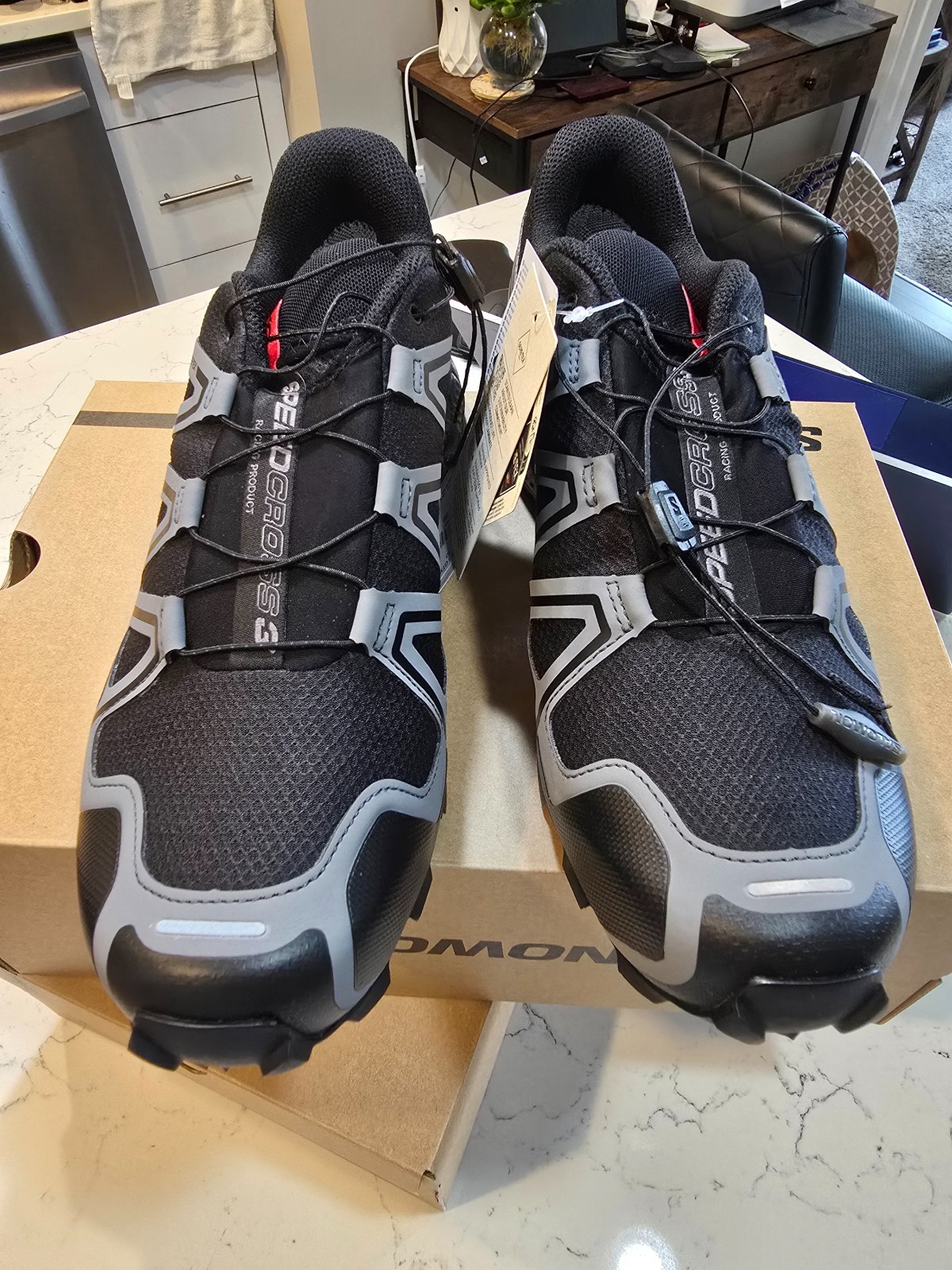 SAOLA Salomon Speedcross 3 Gore Tex Nero Asfalto Grigio Rosso L47731700 Escursionismo UOMO 10