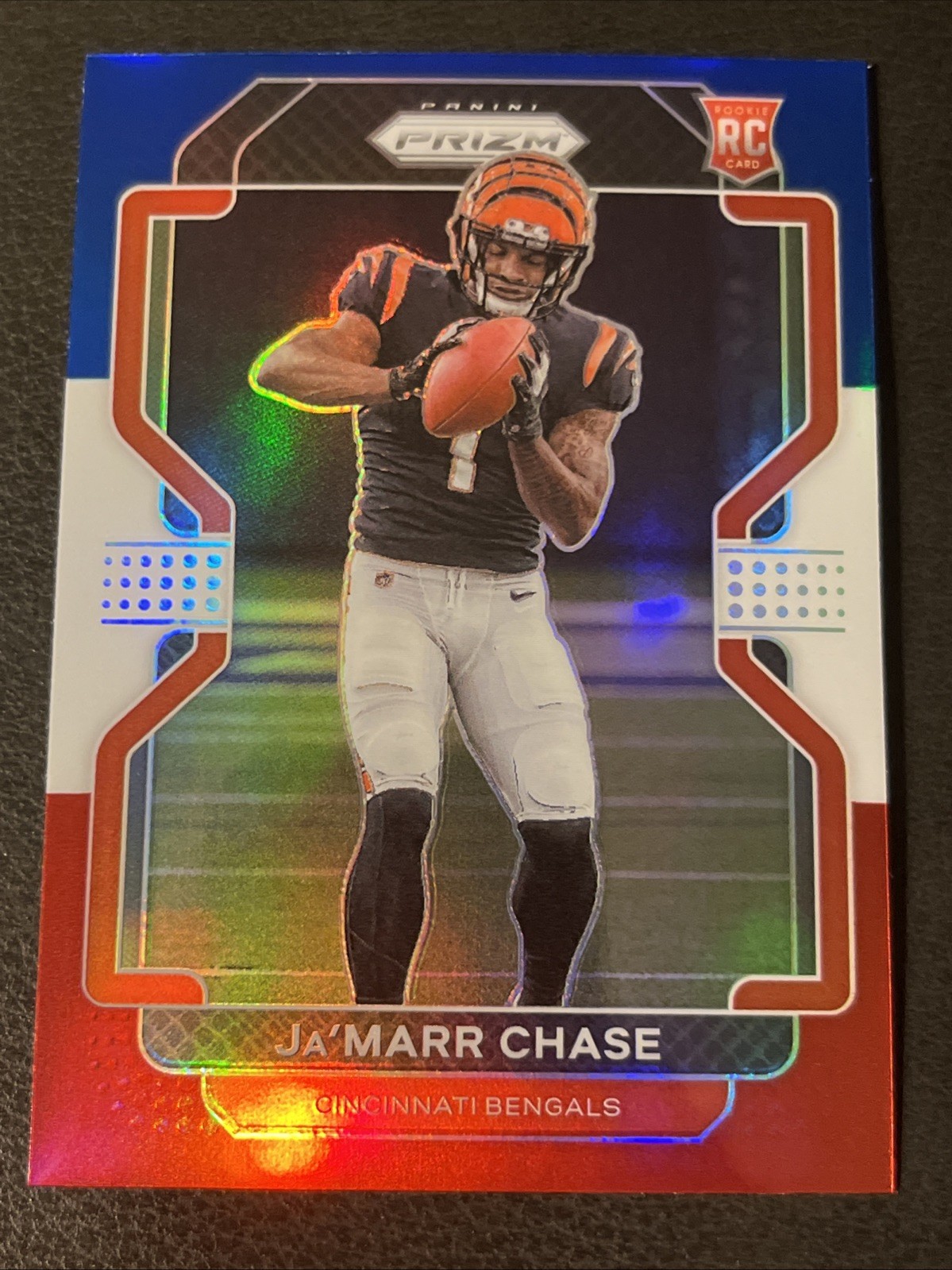 2021 Panini Prizm - Rookie Ja'Marr Chase #337 Red White & Blue Prizm (RC)