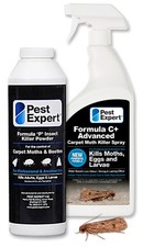 Pest Expert® Carpet Moth Killer Spray (1L) Moth Killer Powder (300g)