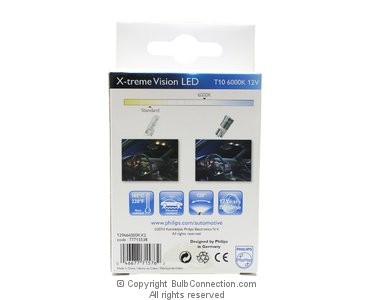 NEW Philips BC10291 Philips T10 LED 6000K 2-Pack 129666000KX2 12V - Picture 1 of 2