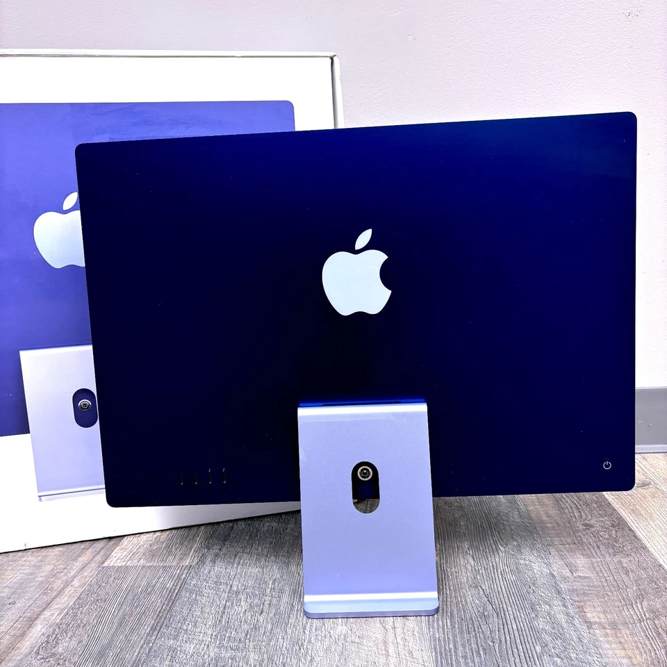 Apple iMac 24" M1 16GB 512GB SSD 8‑Core CPU 8‑Core GPU 4.5K Retina - Purple - Image 2 of 4