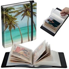 Small inch 120 Pictures PU Leather Photo Albums Photo Album 4x6 Palm Tree Beach