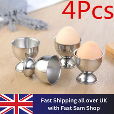 Stainless Steel Egg Cups Kitchen Breakfast Soft Boiled Egg Holder Tableware 4PCS