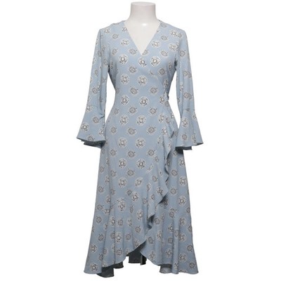 Dry Lake, Wickelkleid, Größe: S, Mio Mid Dress, Blau/Weiß #Sz5