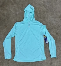 HUK Women's Icon X Hoodie |UPF 50+ Long-Sleeve Fishing Shirt Mint Green Size L