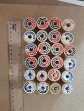 Set Of 2 Dozen Empty Wooden Spools Vintage Coats  Clark
