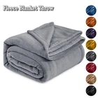 Large Fleece Blanket Luxury Soft Light Weight Mink Throw Bed Blankets Twin Queen