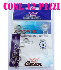 12 ANELLINI ACCIAIO PER ARTIFICIALI PESCA SPINNING  MINNOW CUCCHIAINI TRAINA